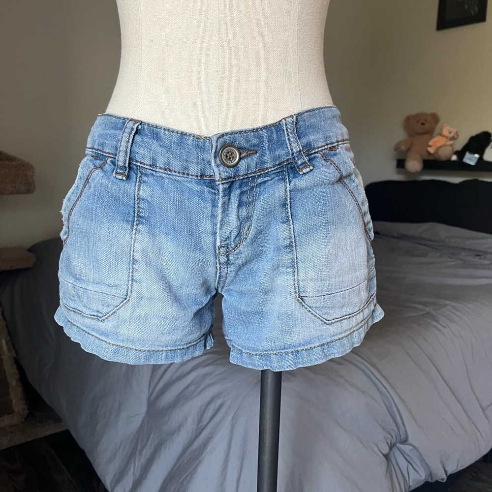 low rise mini shorts